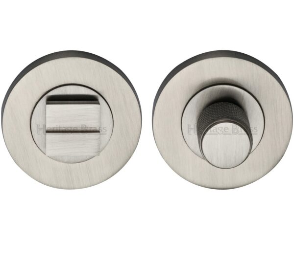 Heritage Brass Round Knurled Turn & Release (53Mm Diameter), Satin Nickel