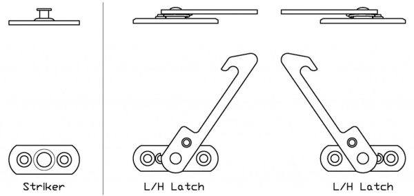 Restrictor Safety Catch (Hook & Eye)