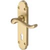 Heritage Brass Savoy Satin Brass Door Handles (Sold In Pairs)