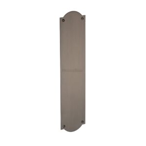 Heritage Brass Shaped Fingerplate (305Mm X 77Mm), Matt Bronze Finish