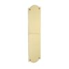 Heritage Brass Shaped Fingerplate (305Mm X 77Mm), Satin Brass Finish