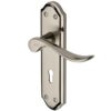 Heritage Brass Sandown Mercury Finish Satin Nickel With Polished Nickel Edge Handles (Sold In Pairs)