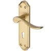 Heritage Brass Sandown Satin Brass Door Handles (Sold In Pairs)