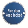 SEX4015SAA - Carlisle Brass Fire Door Keep Locked Symbol 76mm Aluminium