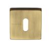 Heritage Brass Standard Square Key Escutcheon, Antique Brass