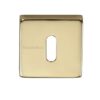 Heritage Brass Standard Square Key Escutcheon, Polished Brass