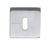 Heritage Brass Standard Square Key Escutcheon, Satin Chrome