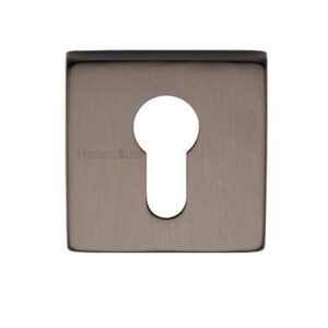 Heritage Brass Euro Profile Square Key Escutcheon, Matt Bronze