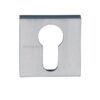 Heritage Brass Euro Profile Square Key Escutcheon, Satin Chrome