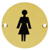 Female Symbol' Polished Brass