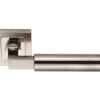 Eurospec Fagus Square Mitred Stainless Steel Door Handles - Satin Stainless Steel (Sold In Pairs)