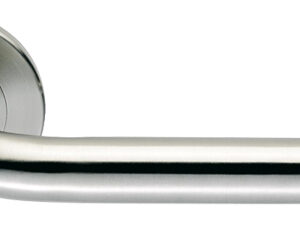 Eurospec Safety Polished Stainless Steel Or Satin Stainless Steel Safety Handles On Rose (Sold In Pairs)