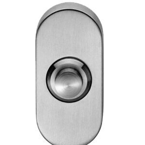 Eurospec Oval Bell Pushes, Polished Stainless Steel, Satin Stainless Steel Or Pvd Stainless Brass