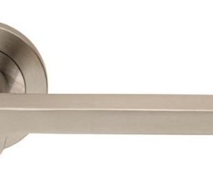 Eurospec SWL1161SSS Steelworx Lubecca Swl Lever Screw On Rose - Sss - Solid Satin Stainless Steel