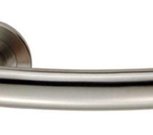 Eurospec SWL1165SSS Steelworx Scimitar Swl Lever Screw On Rose - Sss Satin Stainless Steel