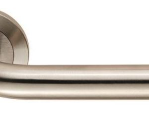 Eurospec SWL1191SSS Steelworx Spira Swl Straight Lever Screw On Rose - Sss Satin Stainless Steel