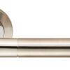 Eurospec Treviri Satin Stainless Steel Or Dual Finish Polished & Satin Stainless Steel Door Handles (Sold In Pairs)