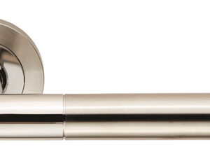 Eurospec Philadelphia Satin Stainless Steel Or Dual Finish Polished & Satin Stainless Steel Door Handles (Sold In Pairs)