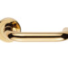 Serozzetta Dda Compliant Safety Door Handles On Round Rose, Pvd Stainless Brass - (Sold In Pairs)