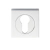 Serozzetta Square Euro Profile Escutcheons, Polished Chrome