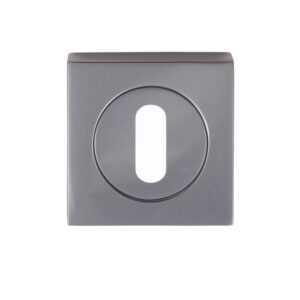 Serozzetta Square Standard Profile Escutcheons, Black Nickel