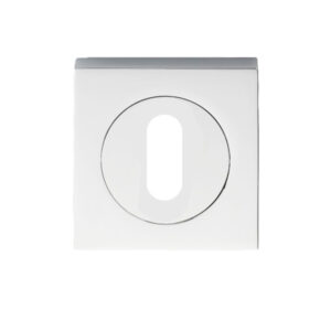 Serozzetta Square Standard Profile Escutcheons, Polished Chrome