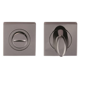 Serozzetta Square Bathroom Turn & Release, Black Nickel