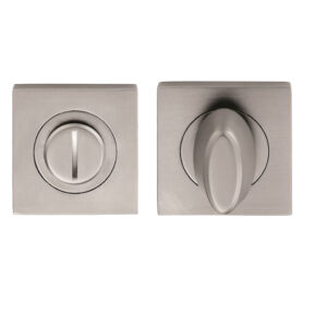 Serozzetta Square Bathroom Turn & Release, Satin Chrome