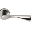 Serozzetta Breeze Door Handles On Round Rose, Polished Chrome (Sold In Pairs)