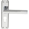 SZM044YCP Serozzetta Scope Lever On Backplate - Lock Euro Profile 47.5mm C/C Polished Chrome