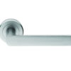 Serozzetta Edge Door Handles On Round Rose, Satin Chrome (Sold In Pairs)