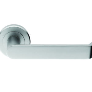 Serozzetta Concept Door Handles On Round Rose, Satin Chrome (Sold In Pairs)