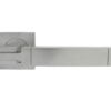 Serozzetta Cube Door Handles On Square Rose, Satin Chrome - (Sold In Pairs)