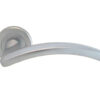 Serozzetta Design Door Handles On Round Rose, Satin Chrome (Sold In Pairs)