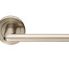 Serozzetta Residential Dieci Door Handles On Round Rose, Satin Nickel (Sold In Pairs)