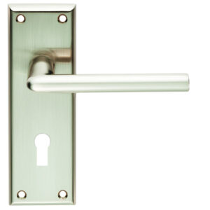 Serozzetta Residential Dieci Door Handles On Backplate, Satin Nickel (Sold In Pairs)