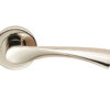 Serozzetta Residential Venti Door Handles On Round Rose, Polished Nickel (Sold In Pairs)