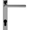 Rosa Narrow Plate, 92Mm C/C, Euro Lock, Polished Chrome Or Satin Chrome Door Handles (Sold In Pairs)