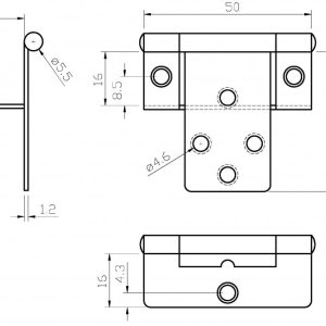 Single Cranked Hinge