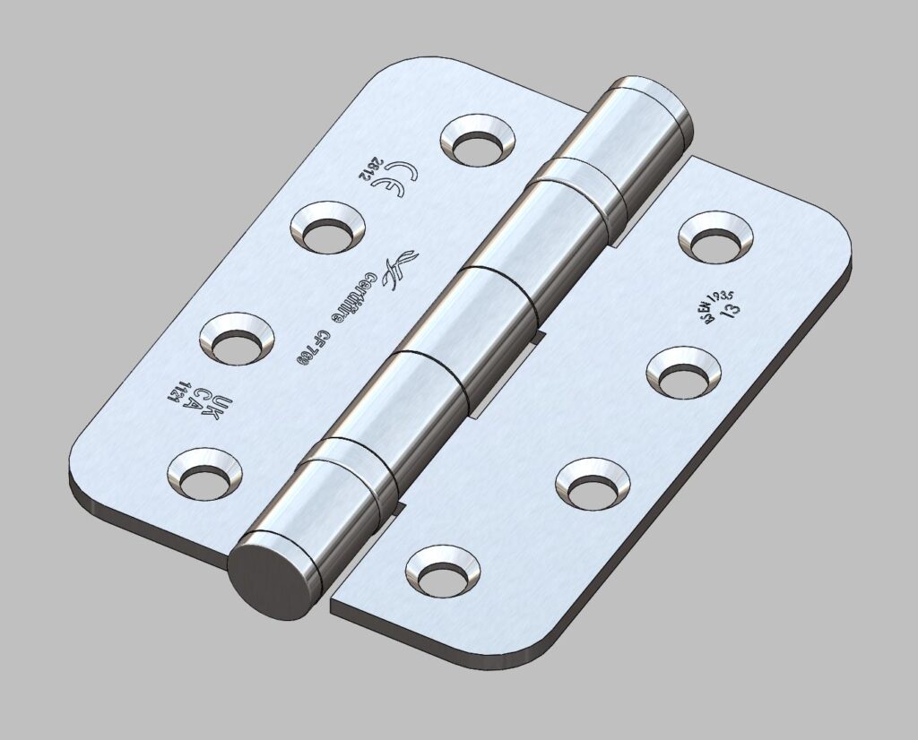 Premium Ball Bearing UKCA & CE Grade 13 Fire Door Hinge - Square