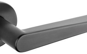 Atlantic Tupai Rapido 5S Line Torrao 5mm Slimline Designer Door Handles On Round Rose, Matt Black - T1967R5SMB (sold in pairs)