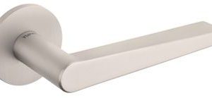 Atlantic Tupai Rapido 5S Line Torrao 5mm Slimline Designer Door Handles On Round Rose, Pearl Nickel - T1967R5SPL (sold in pairs)