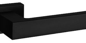 Atlantic Tupai Rapido Retaline Rillo Designer Door Handles On Rectangular Rose, Matt Black - T2275LMB (sold in pairs)