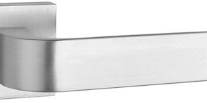 Atlantic Tupai Rapido Curvaline Turis Designer Door Handles On Square Rose, Satin Chrome - T2732SSC (sold in pairs)