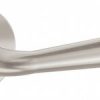 Atlantic Tupai Rapido Curvaline Adra Designer Door Handles On Round Rose, Pearl Nickel - T293RPL (sold in pairs)