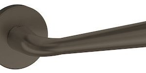 Atlantic Tupai Rapido Curvaline Adra Designer Door Handles On Round Rose, Titanium - T293RTT (sold in pairs)