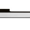 Atlantic Tupai Versaline Tobar Designer Door Handles On Rectangular Rose, Matt Black - T3089LPSSMB MATT BLACK WITH POLISHED STAINLESS STEEL DECORATIVE PLATE