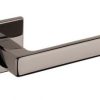 Atlantic Tupai Rapido 5S Line Portel 5mm Slimline Designer Door Handles On Square Rose, Black Satin Nickel - T3095S5SBSN (sold in pairs)