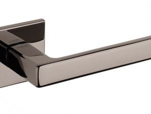 Atlantic Tupai Rapido 5S Line Portel 5mm Slimline Designer Door Handles On Square Rose, Black Satin Nickel - T3095S5SBSN (sold in pairs)