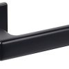 Atlantic Tupai Rapido 5S Line Portel 5mm Slimline Designer Door Handles On Square Rose, Matt Black - T3095S5SMB (sold in pairs)